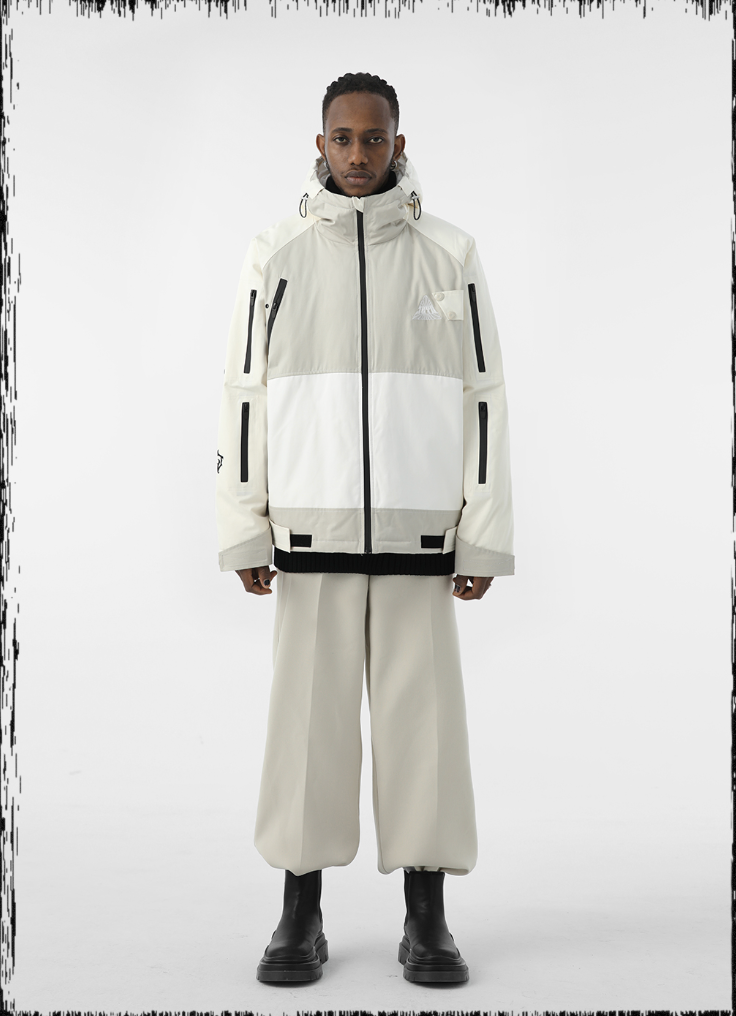 JHYQ 90 White Duck Down Function Hooded Down Jacket