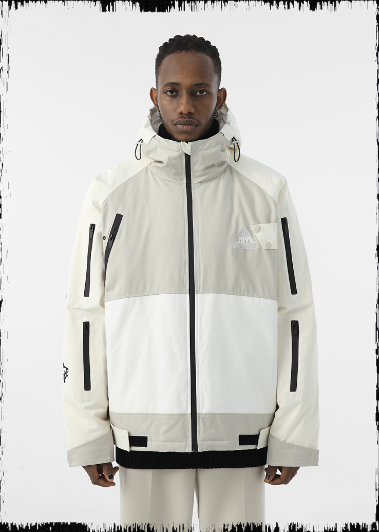 JHYQ 90 White Duck Down Function Hooded Down Jacket