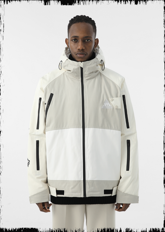 JHYQ 90 White Duck Down Function Hooded Down Jacket