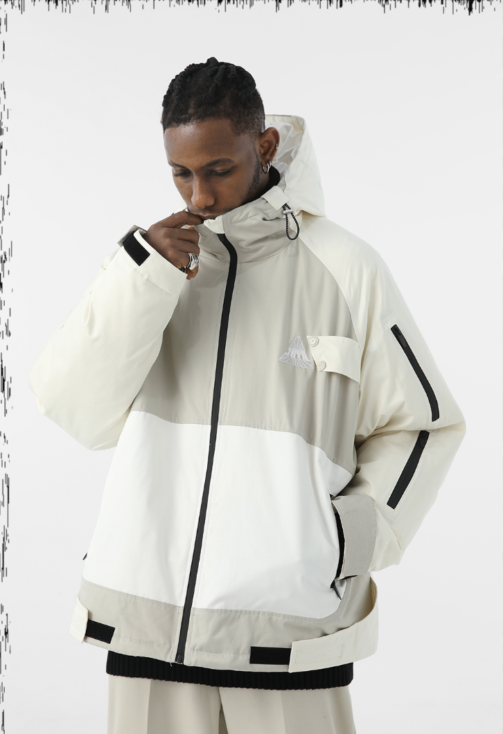 JHYQ 90 White Duck Down Function Hooded Down Jacket