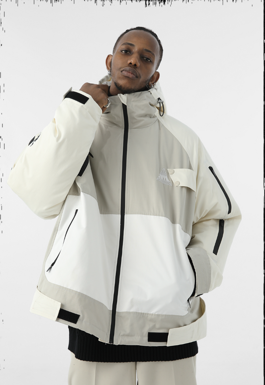 JHYQ 90 White Duck Down Function Hooded Down Jacket