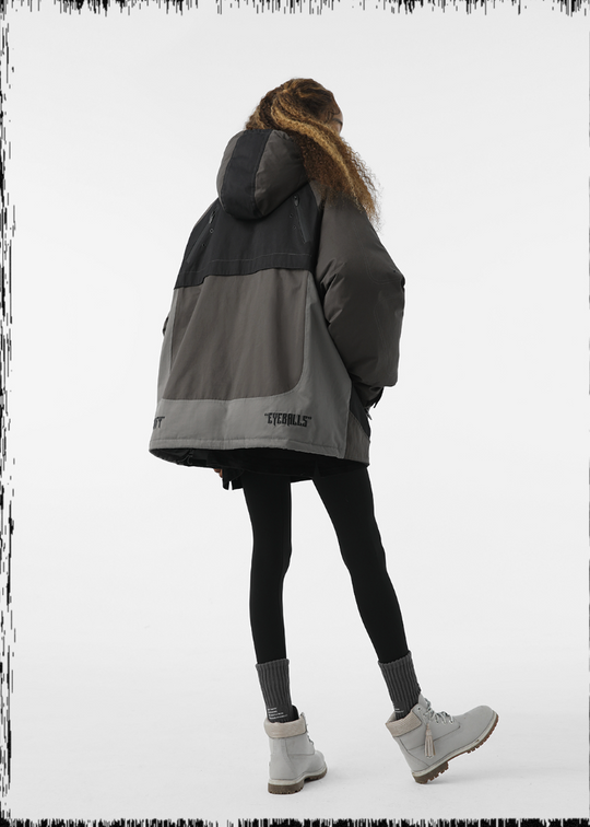 JHYQ 90 White Duck Down Function Hooded Down Jacket