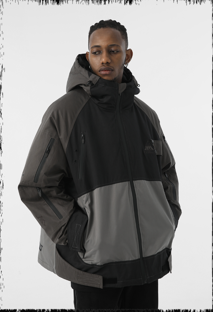 JHYQ 90 White Duck Down Function Hooded Down Jacket