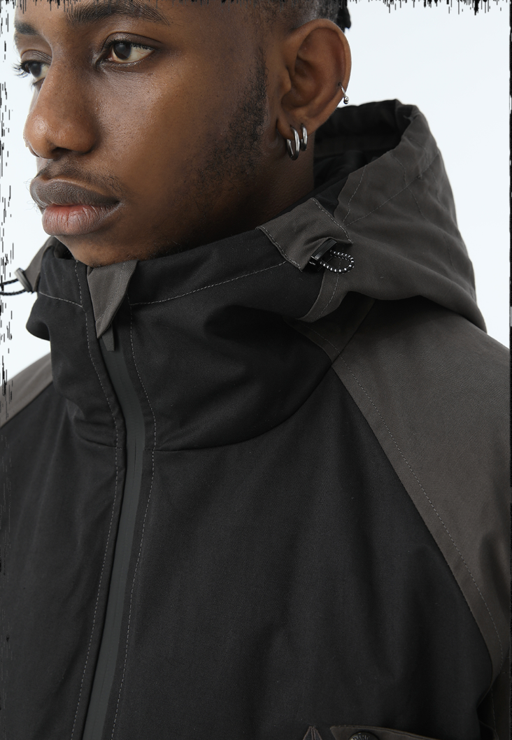 JHYQ 90 White Duck Down Function Hooded Down Jacket