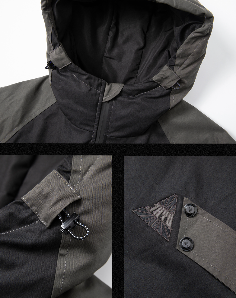 JHYQ 90 White Duck Down Function Hooded Down Jacket