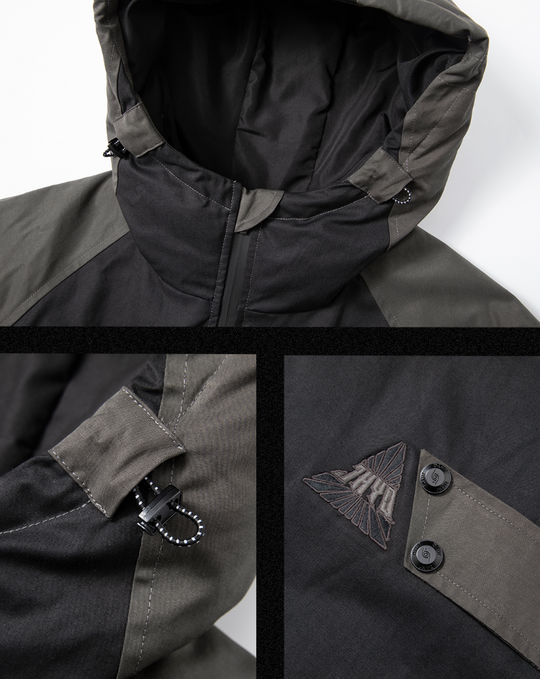 JHYQ 90 White Duck Down Function Hooded Down Jacket