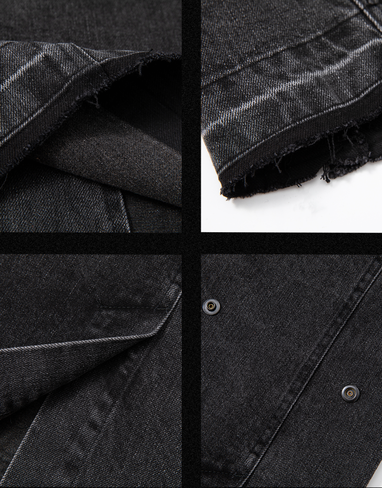 JHYQ Embroidered Denim Blazer