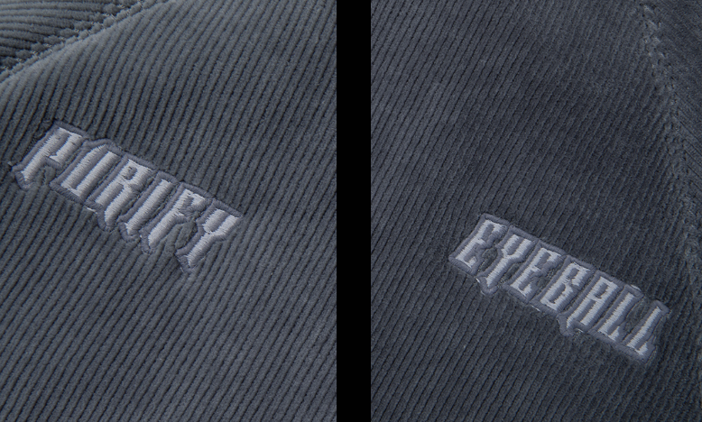 JHYQ Corduroy Embroidered Neck Zipper Jacket