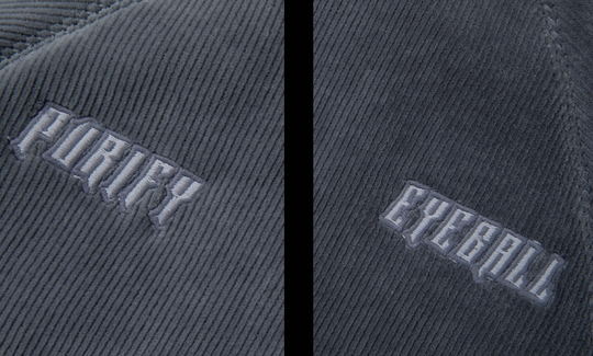 JHYQ Corduroy Embroidered Neck Zipper Jacket