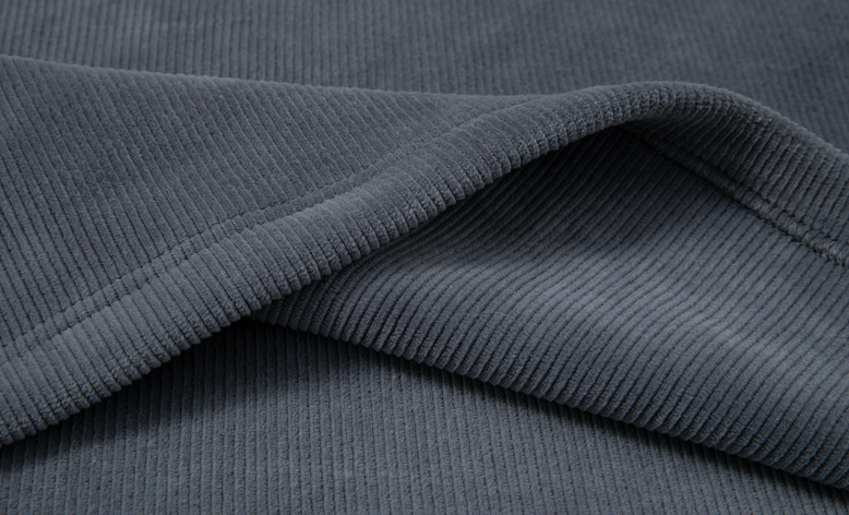 JHYQ Corduroy Embroidered Neck Zipper Jacket