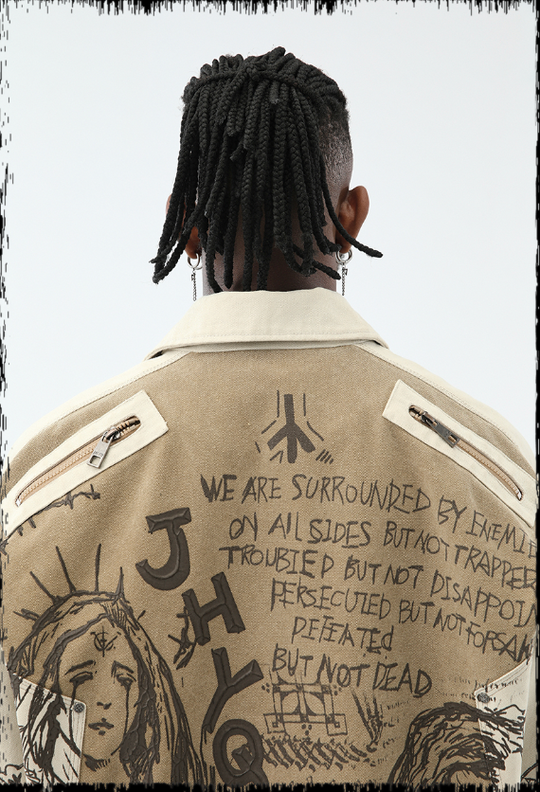 JHYQ Heavy Graffiti Short Jacket