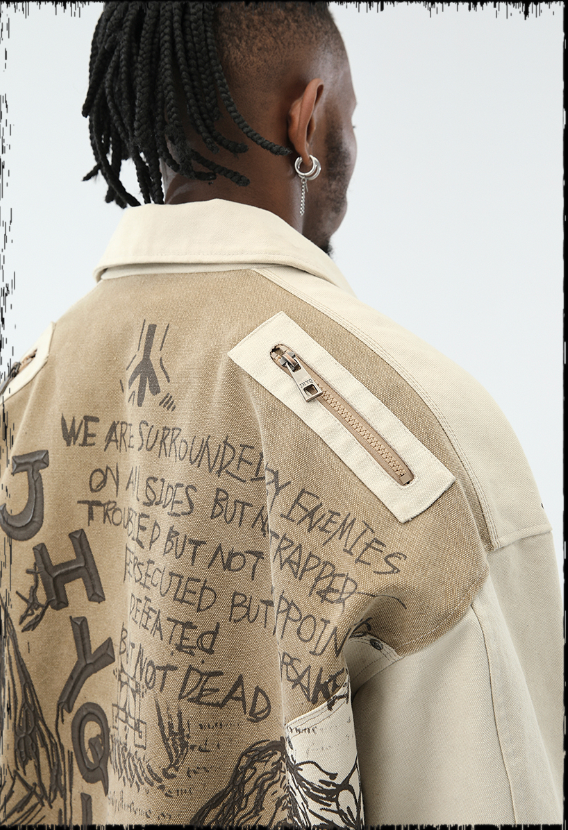 JHYQ Heavy Graffiti Short Jacket