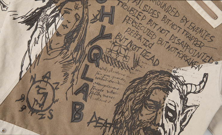 JHYQ Heavy Graffiti Short Jacket