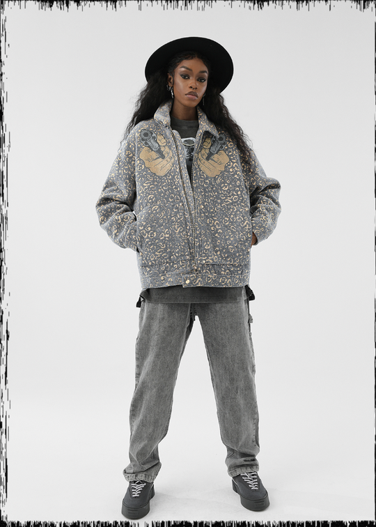 JHYQ Double Gun Embroidery Short Jacket