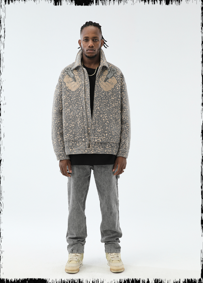 JHYQ Double Gun Embroidery Short Jacket