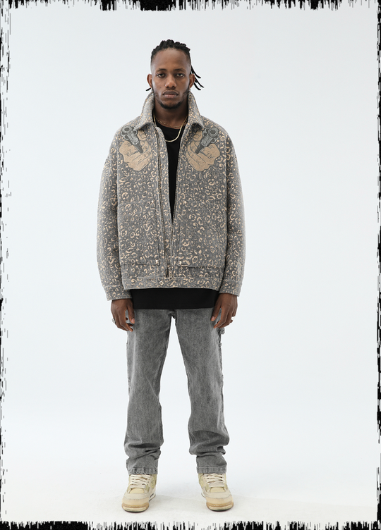 JHYQ Double Gun Embroidery Short Jacket