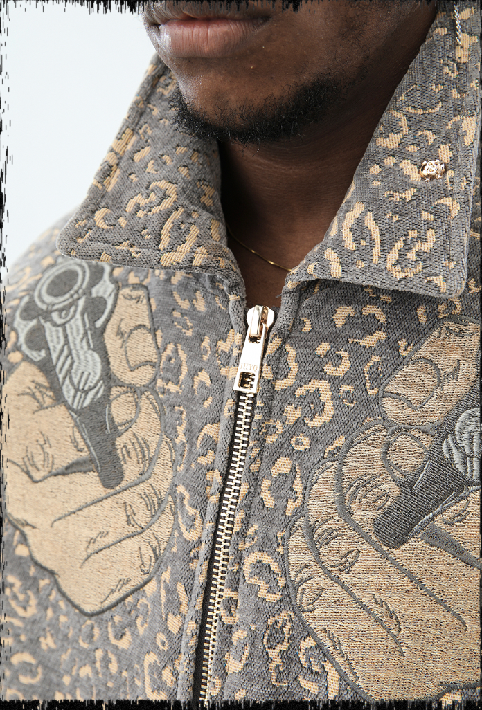 JHYQ Double Gun Embroidery Short Jacket