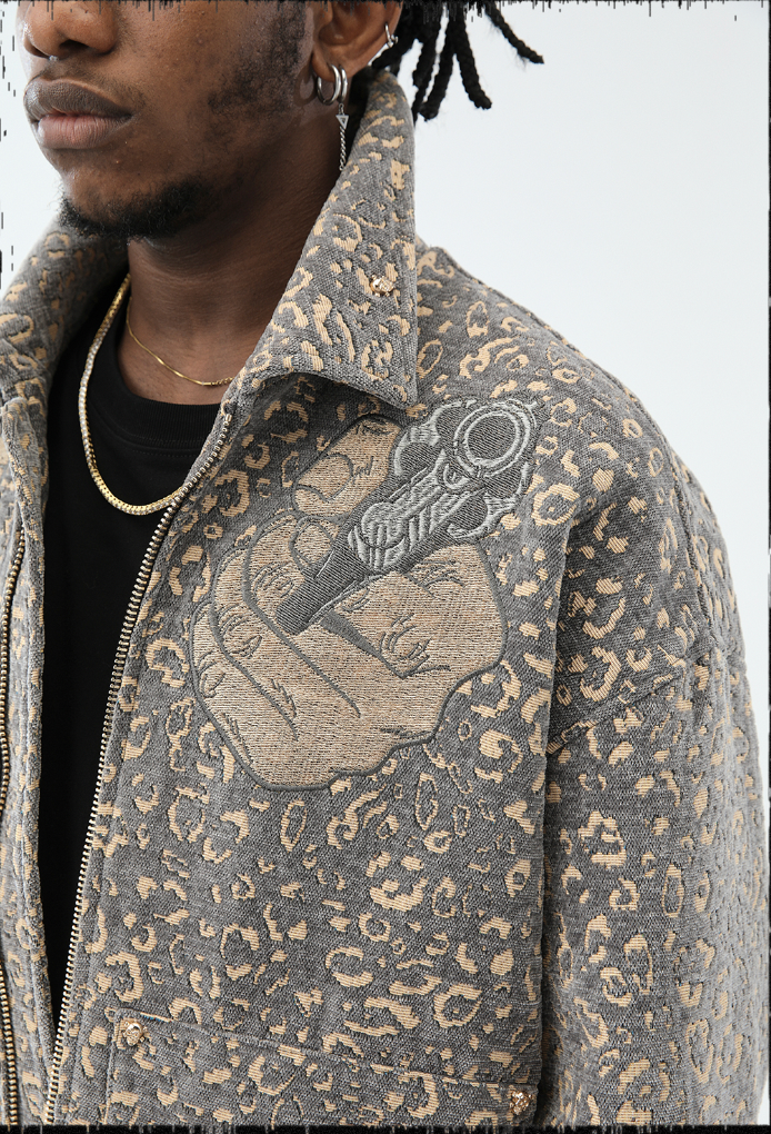 JHYQ Double Gun Embroidery Short Jacket