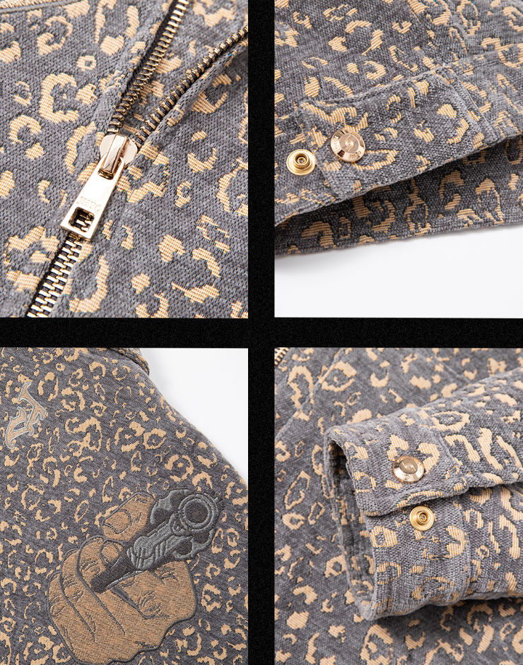 JHYQ Double Gun Embroidery Short Jacket