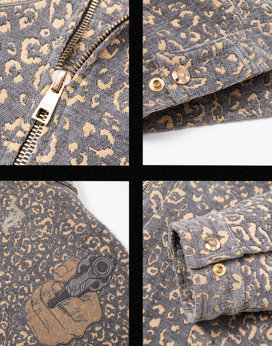 JHYQ Double Gun Embroidery Short Jacket