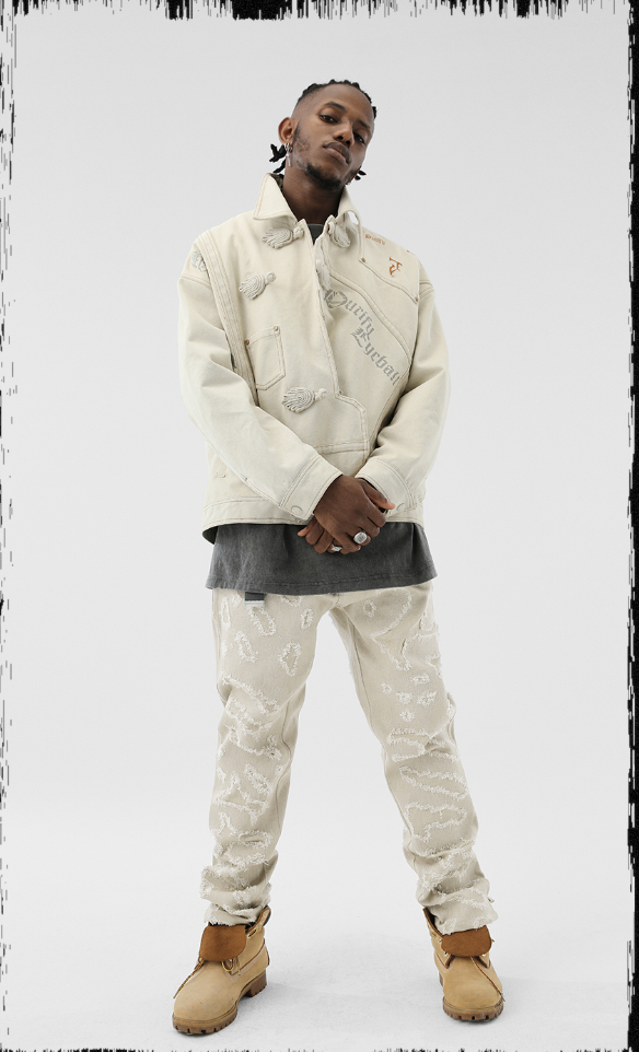 JHYQ Coil Buckle Lapel Embroidered Short Jacket