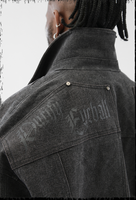 JHYQ Coil Buckle Lapel Embroidered Short Jacket