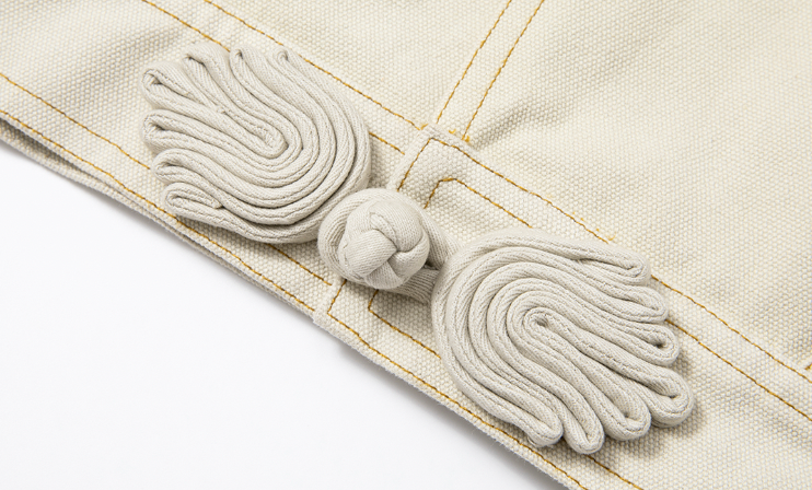 JHYQ Coil Buckle Lapel Embroidered Short Jacket