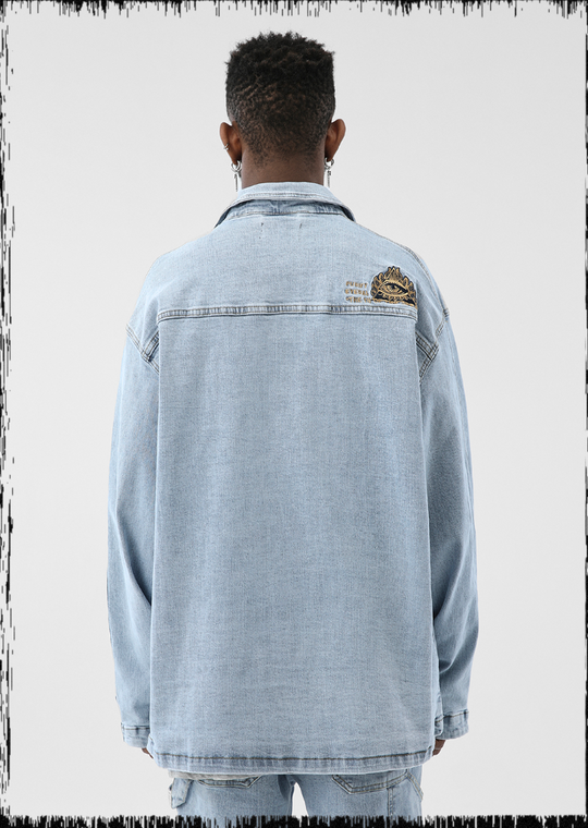 JHYQ Embroidered Denim Shirt Jacket