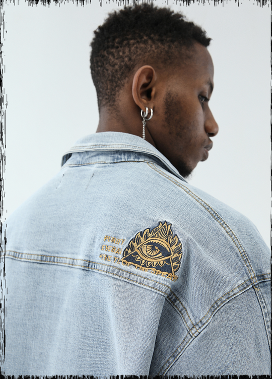 JHYQ Embroidered Denim Shirt Jacket