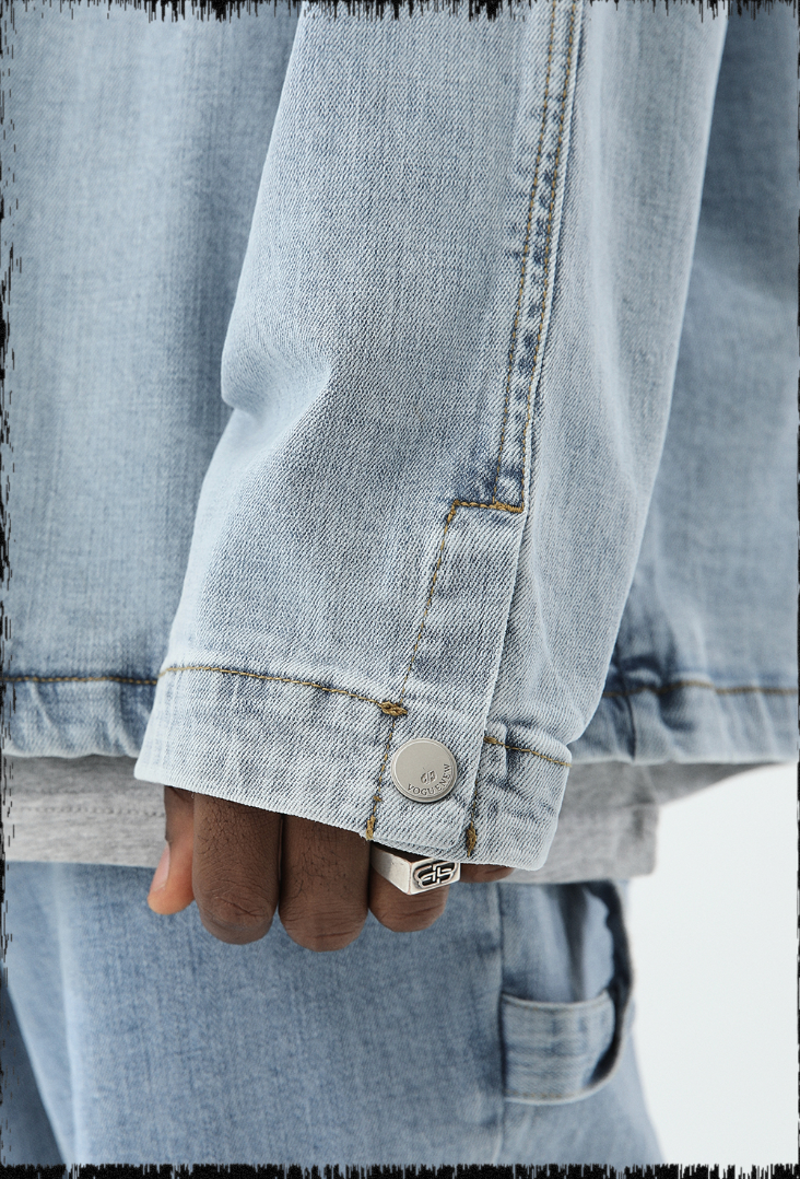 JHYQ Embroidered Denim Shirt Jacket