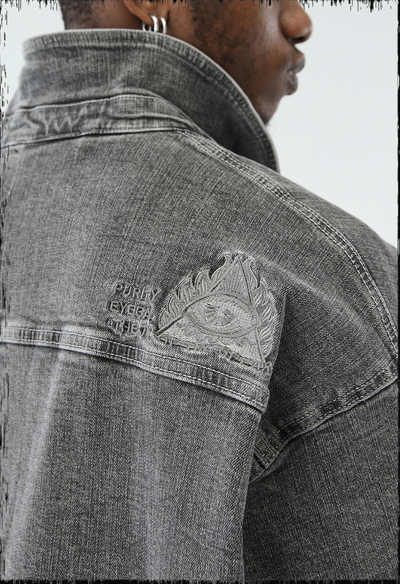 JHYQ Embroidered Denim Shirt Jacket