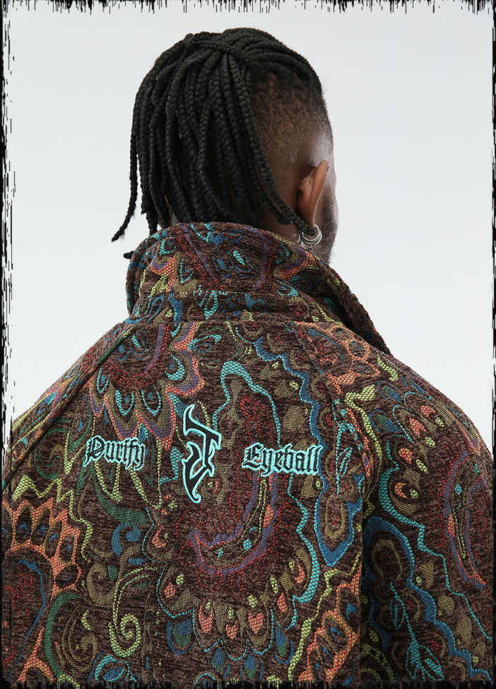 JHYQ Color Blocking Paisley Embroidered Jacket