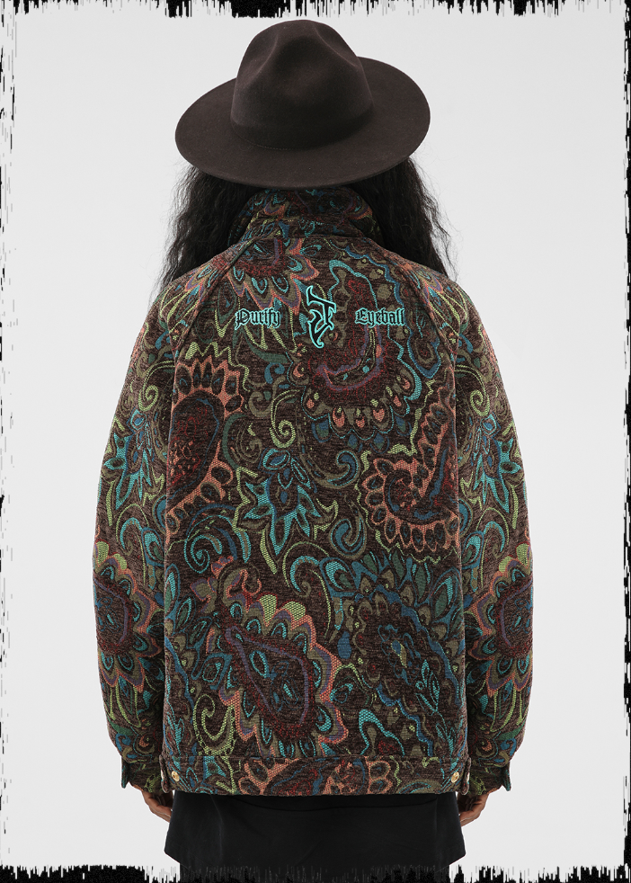 JHYQ Color Blocking Paisley Embroidered Jacket