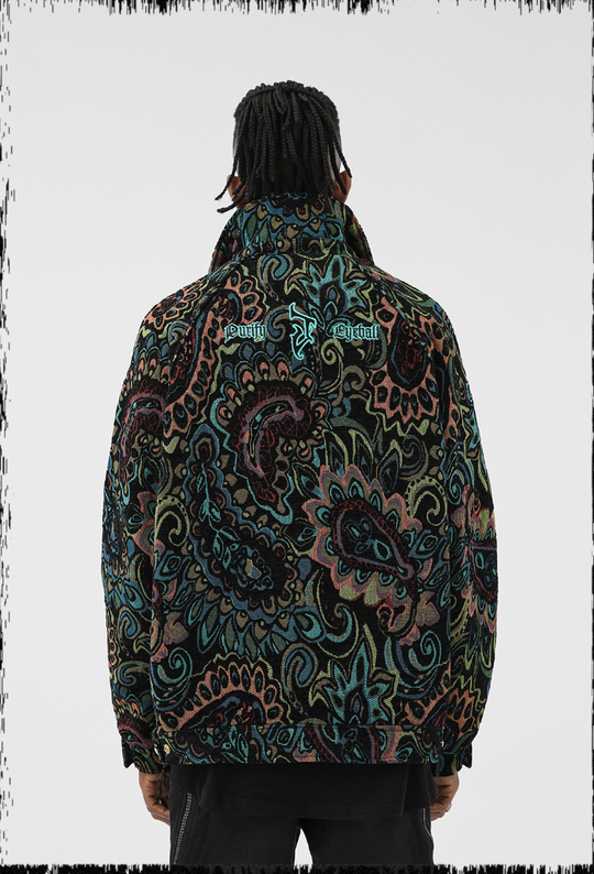 JHYQ Color Blocking Paisley Embroidered Jacket