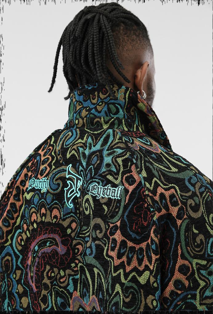 JHYQ Color Blocking Paisley Embroidered Jacket