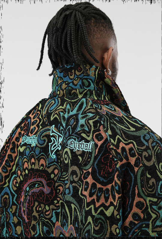JHYQ Color Blocking Paisley Embroidered Jacket