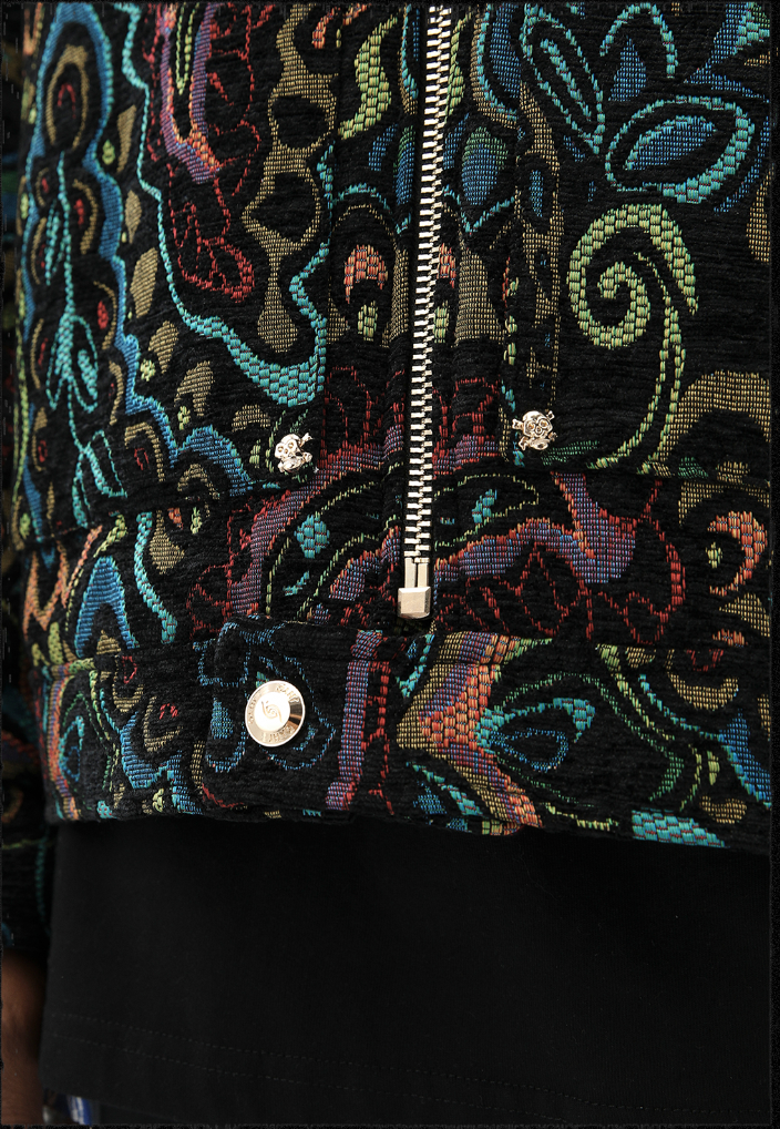 JHYQ Color Blocking Paisley Embroidered Jacket