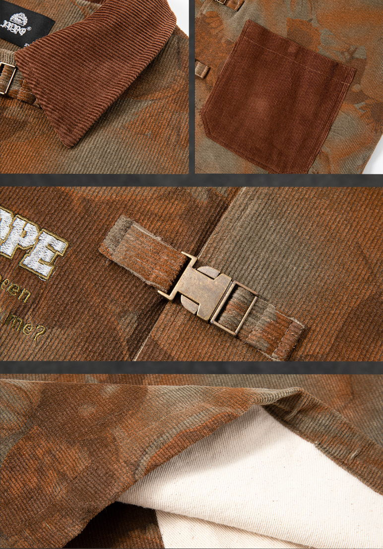 JHYQ Flower Print Corduroy Jacket