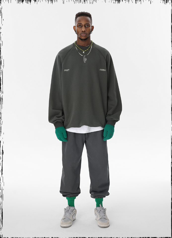 JHYQ Embroidered Logo Zipper Design Heavyweight Sweater