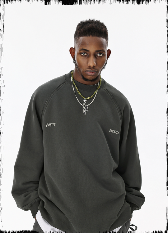 JHYQ Embroidered Logo Zipper Design Heavyweight Sweater