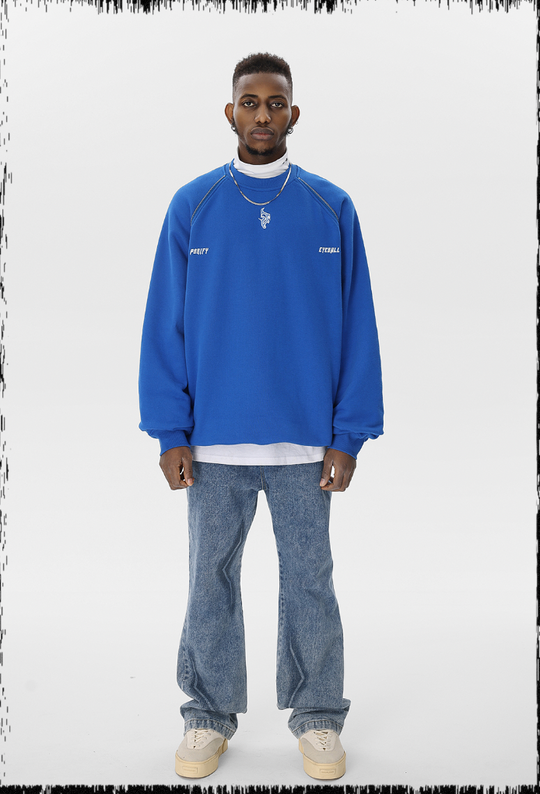 JHYQ Embroidered Logo Zipper Design Heavyweight Sweater