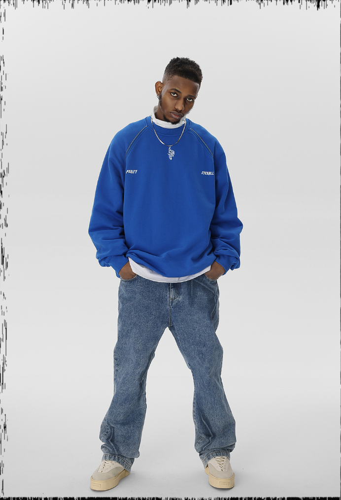 JHYQ Embroidered Logo Zipper Design Heavyweight Sweater