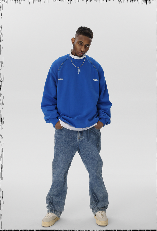 JHYQ Embroidered Logo Zipper Design Heavyweight Sweater