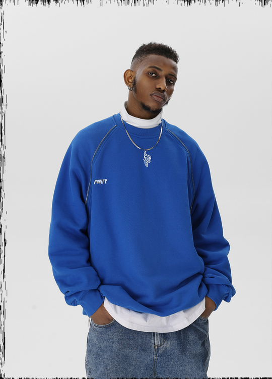 JHYQ Embroidered Logo Zipper Design Heavyweight Sweater