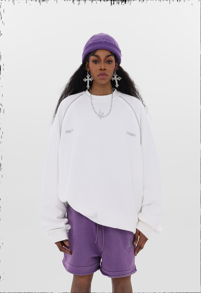 JHYQ Embroidered Logo Zipper Design Heavyweight Sweater