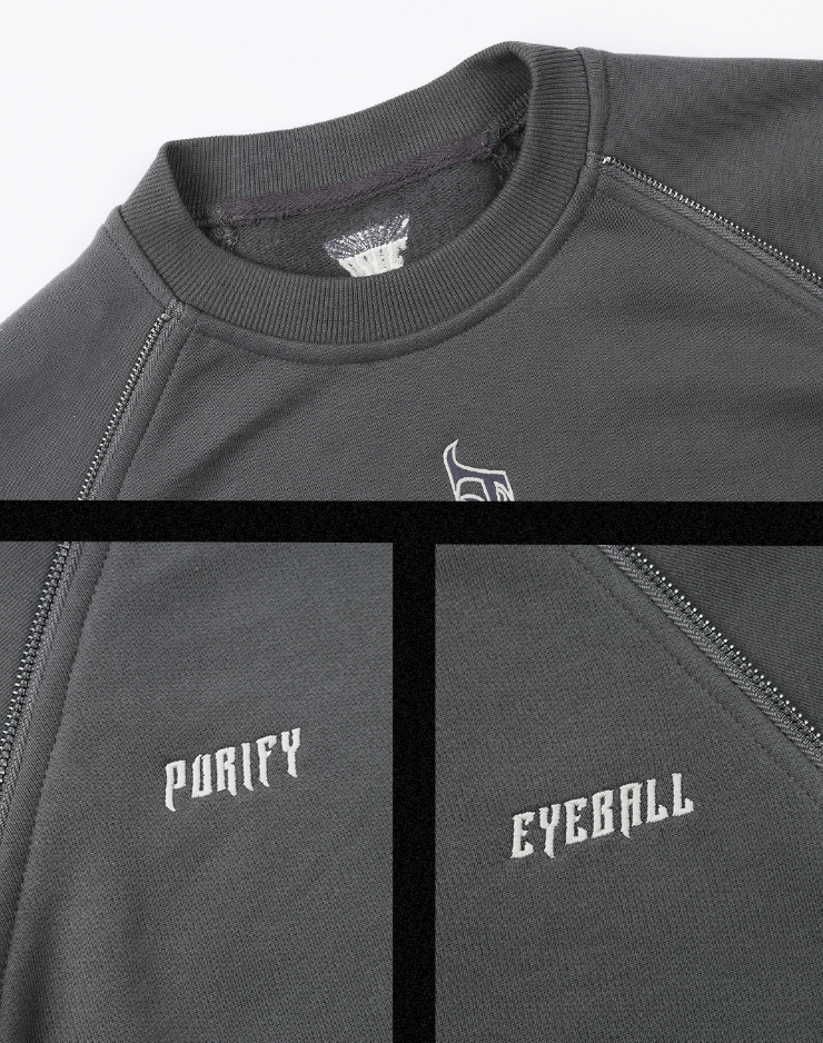 JHYQ Embroidered Logo Zipper Design Heavyweight Sweater