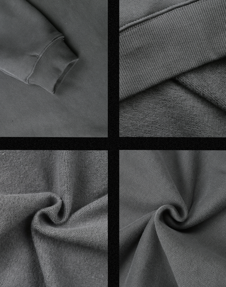 JHYQ Embroidered Logo Zipper Design Heavyweight Sweater