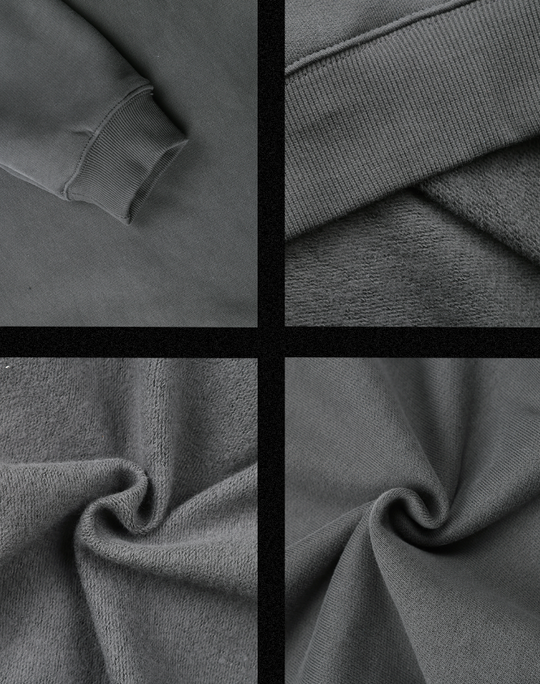 JHYQ Embroidered Logo Zipper Design Heavyweight Sweater