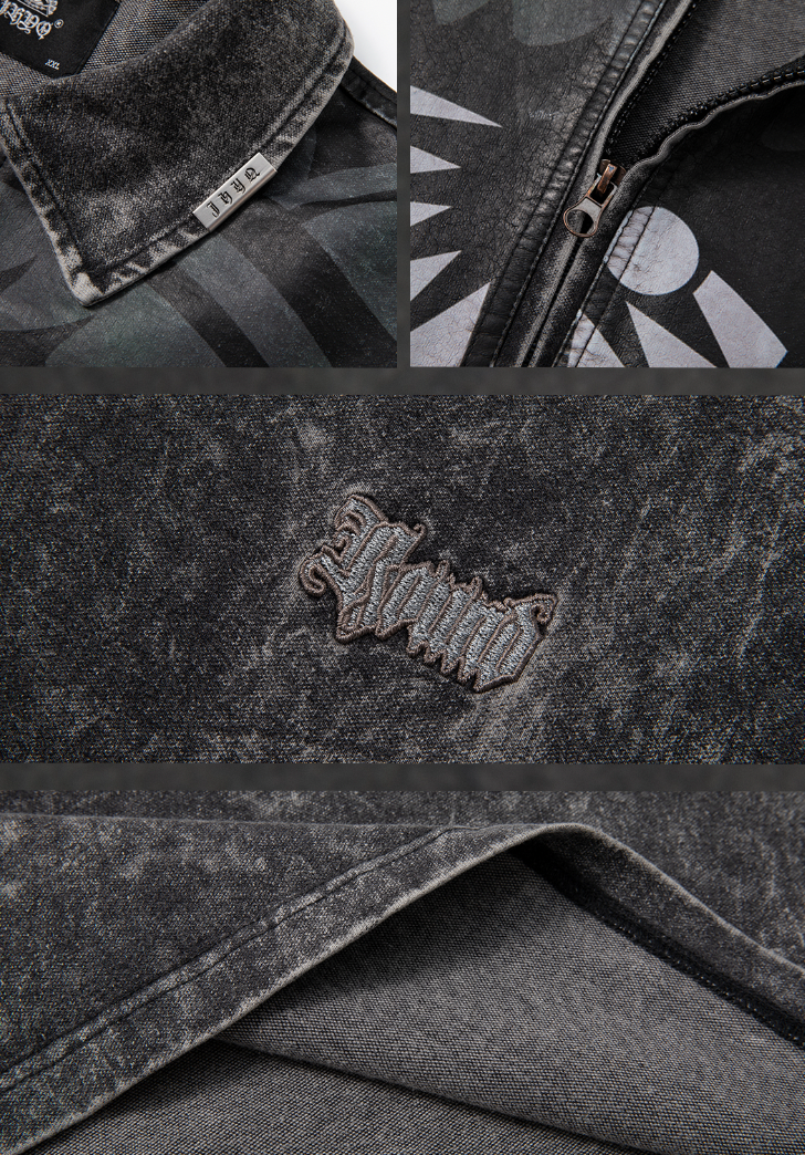 JHYQ Big Eyes Printed Denim Jacket