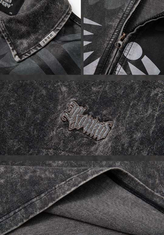 JHYQ Big Eyes Printed Denim Jacket